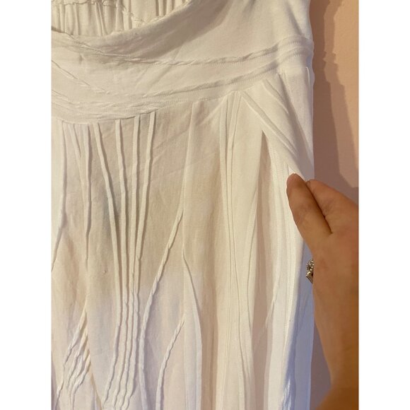 Windhorse Womens White Flowy Boho Cotton Elastic Waist Wide-Leg Pants L/XL - Picture 10 of 17